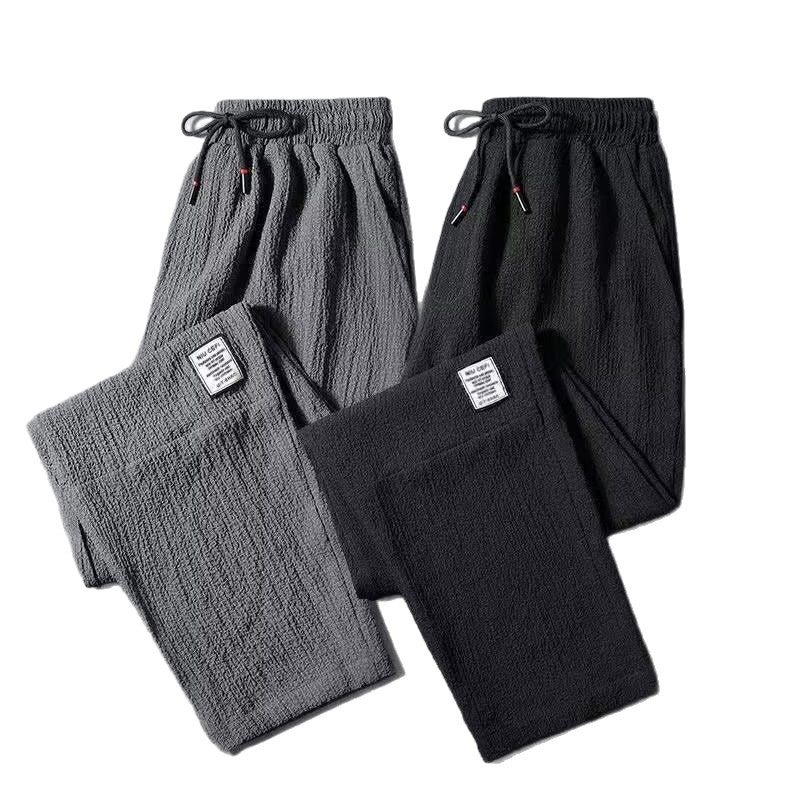 Summer Ice Silk Ultra-Thin Pleated Linen Pants Men'S Loose Wear-Resistant Work Clothes Summer Long Pants Men'S - Image 5